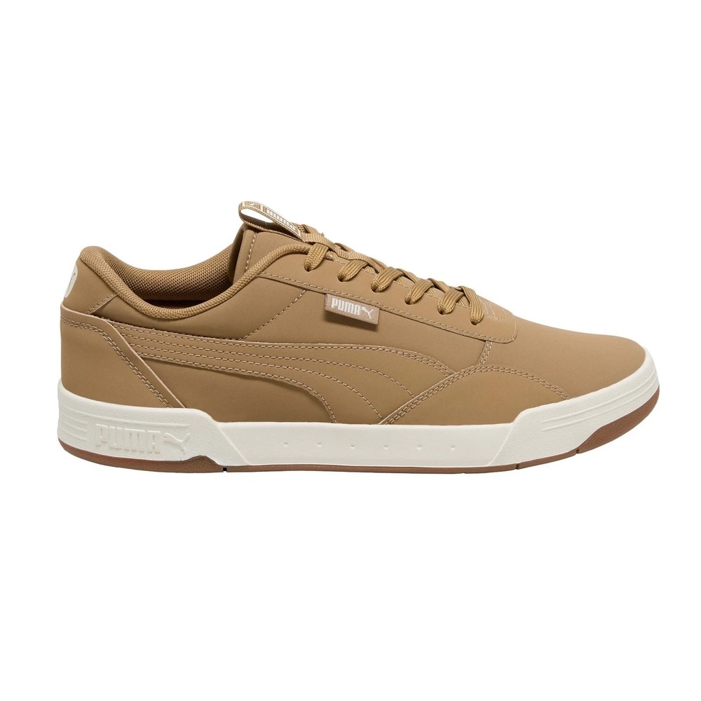 PUMA Skate Sneaker Low Top SoftFoamโ Lace Up Shoes Brown White Mens Size 9.5